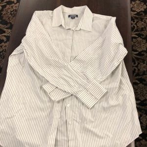 Lands End 18W Striped Long Sleeve Blouse